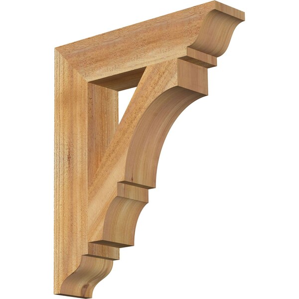 Ekena Millwork Balboa Traditional Rough Sawn Bracket, Western Red Cedar, 4"W x 18"D x 22"H BKT04X18X22BOA01RWR - main